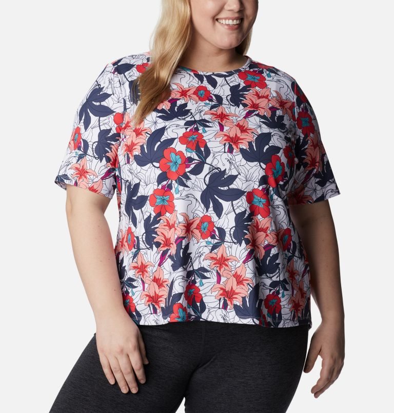 Women\'s Columbia Chill River T Shirts Flower | Plus Size CA-YL168